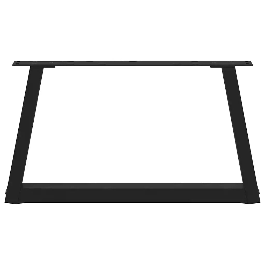 Gambe per Tavolino da Caff¨¨ a Forma di V 2 pz-Set di 2 Gamba per Tavolo Nere 50x(30-31,3) cm Acciaio 354093
