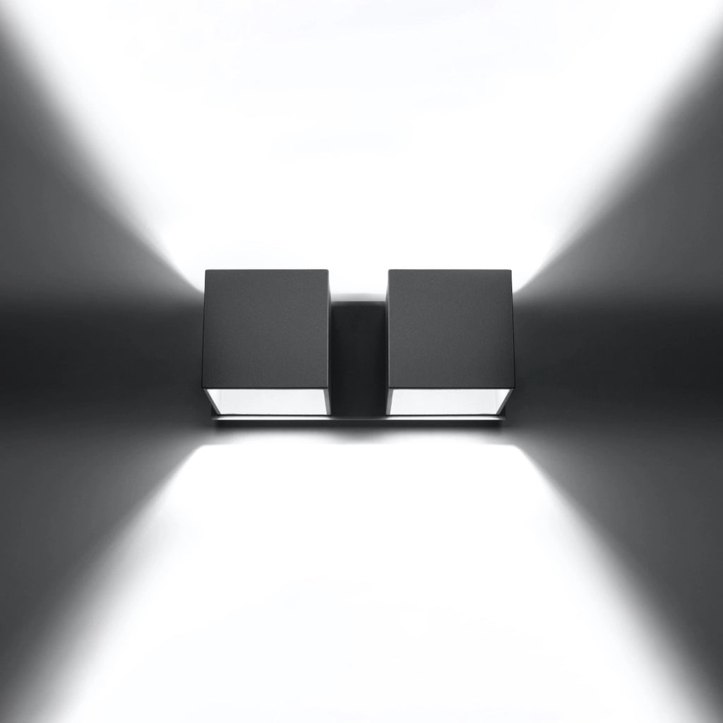 Lampada da parete QUAD 2 grigio