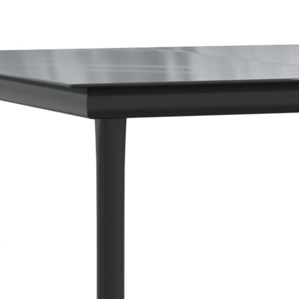 Set da Pranzo da Giardino 7 pz con Cuscini Grigio e Nero 3156621
