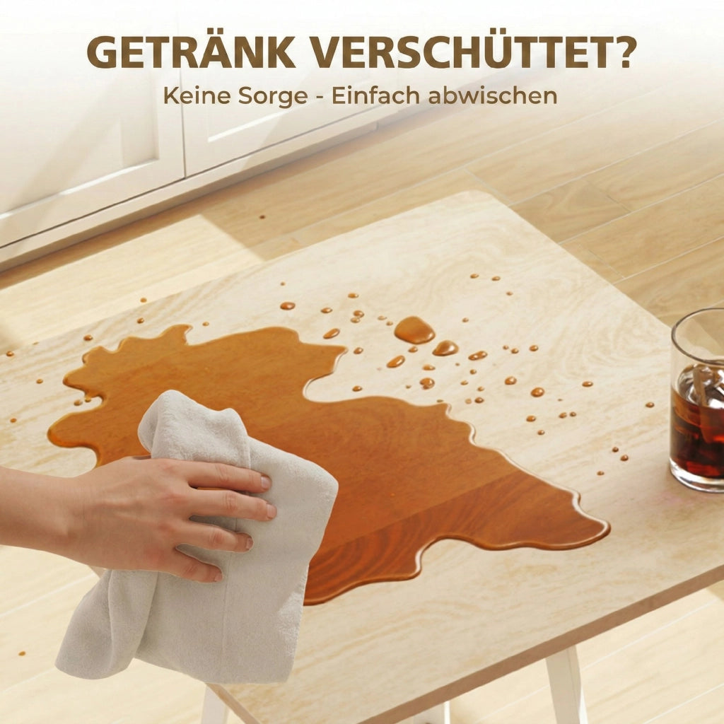 Tavolo da bar quadrato per 2 persone con ripiano ¨C Minimal ¨C naturale e bianco 55x55x95