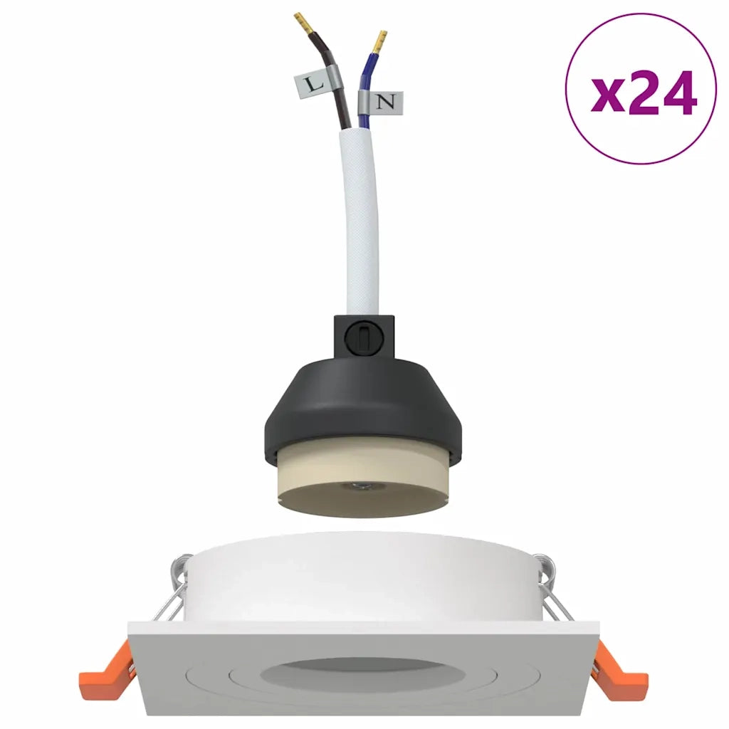 Spotlight 24 pz Bianco 9 x 9 x 2 cm Alluminio CFW2928247
