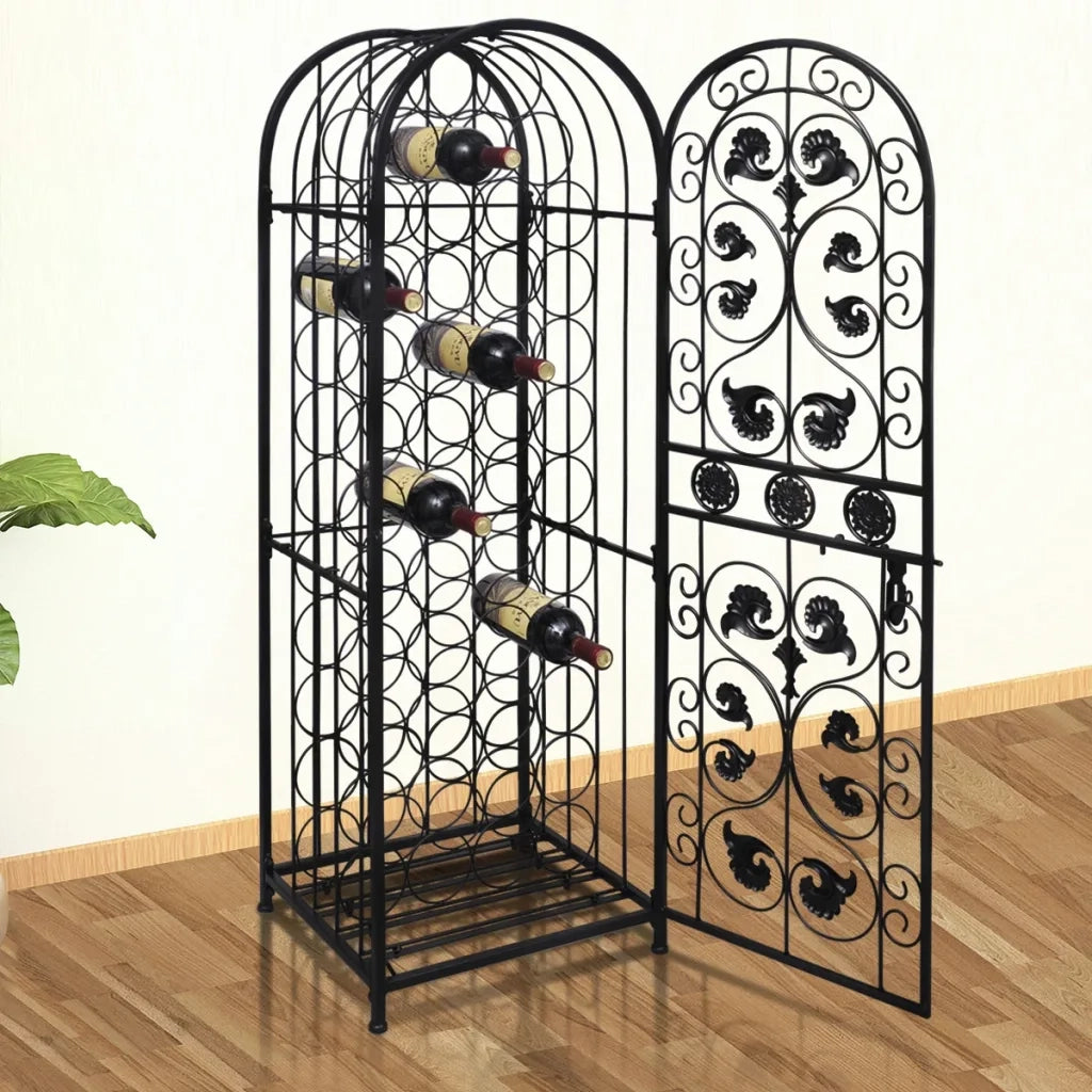 Portabottiglie per 45 Bottiglie di Vino in Metallo 240939