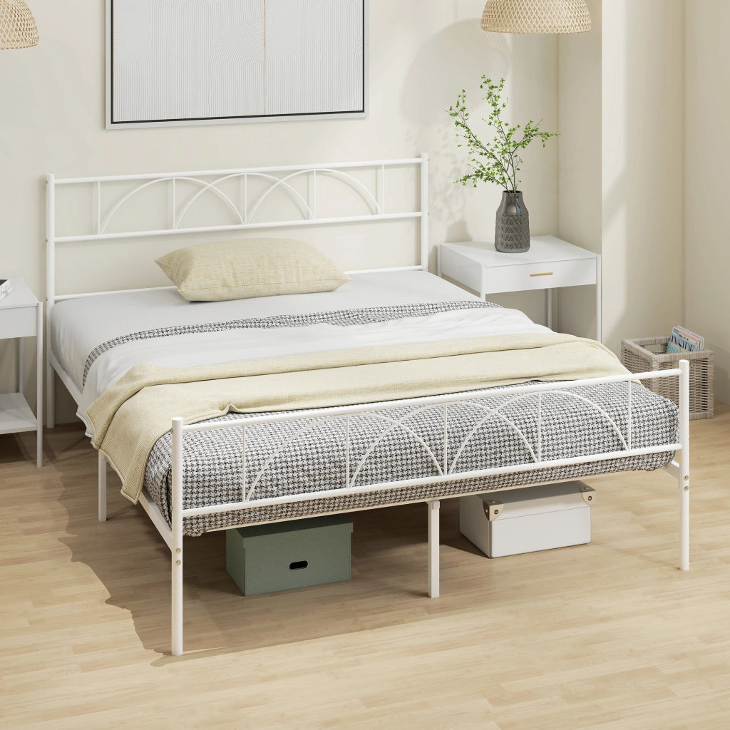 Letto Contenitore Matrimoniale con Testiera ¨C Zephmum ¨C 160x200 cm in Acciaio