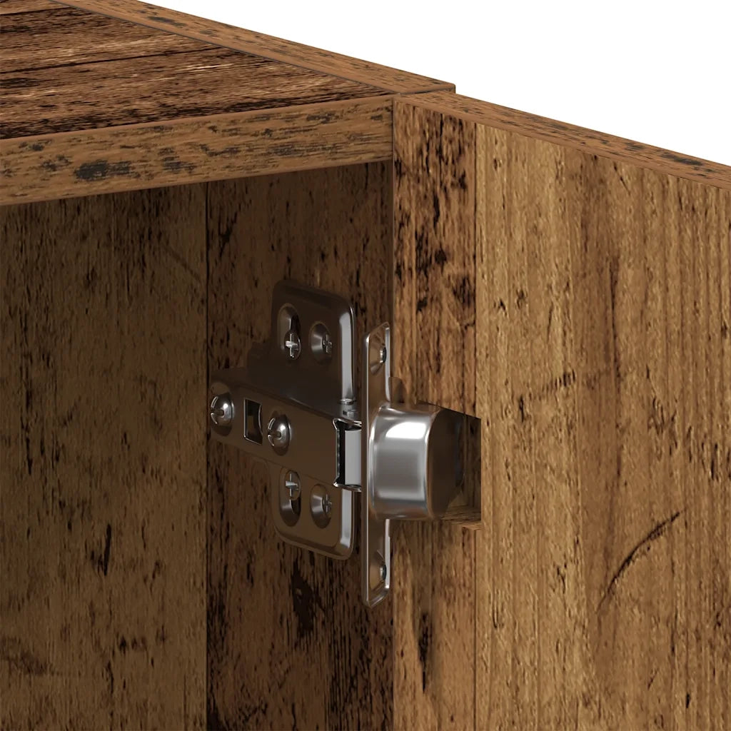 Mobile Lavatrice Legno Antico 64x24x190 cm in Legno Multistrato 859134