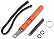 Accendino a Magnesio Acqua-Resistente con Stantuffo Arancione