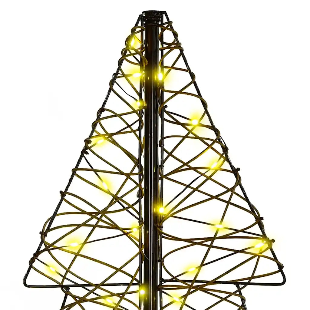 Albero di Natale con 100 LED Bianco caldo 120 cm Rattan 42019220