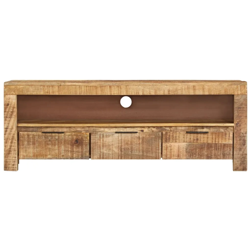 Mobile TV | Armadietto TV | Mobile Porta TV 110x30x40 cm in Legno di Mango Grezzo