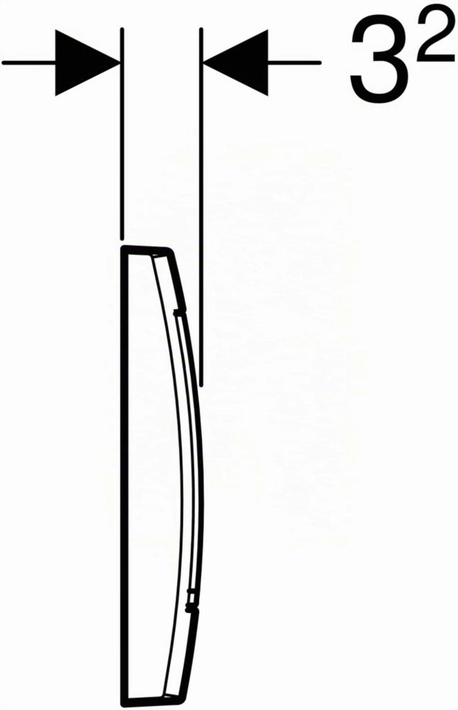 Placca di Comando Twin LINE30 Doppio Tasto Cromo Opaco Geberit 115.899.JQ.1