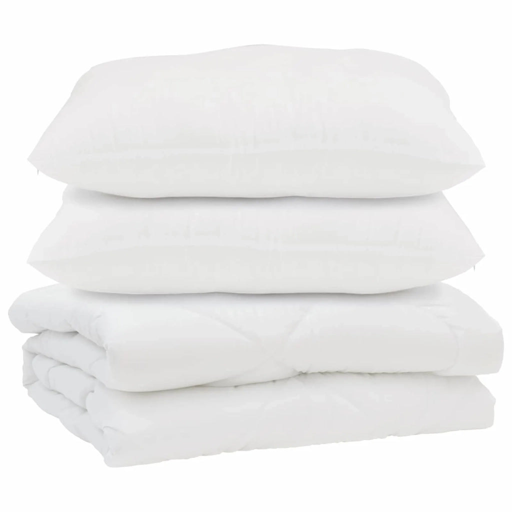 Piumone con cuscino 3 pcs Bianco Microfibra 3377420