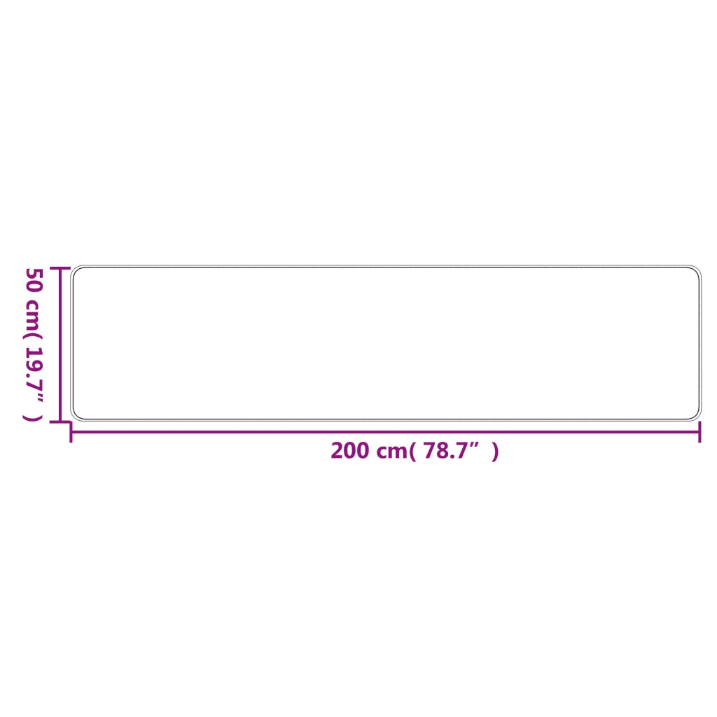 Tappeto Corsia Aspetto Sisal Platina 50x200 cm 355766