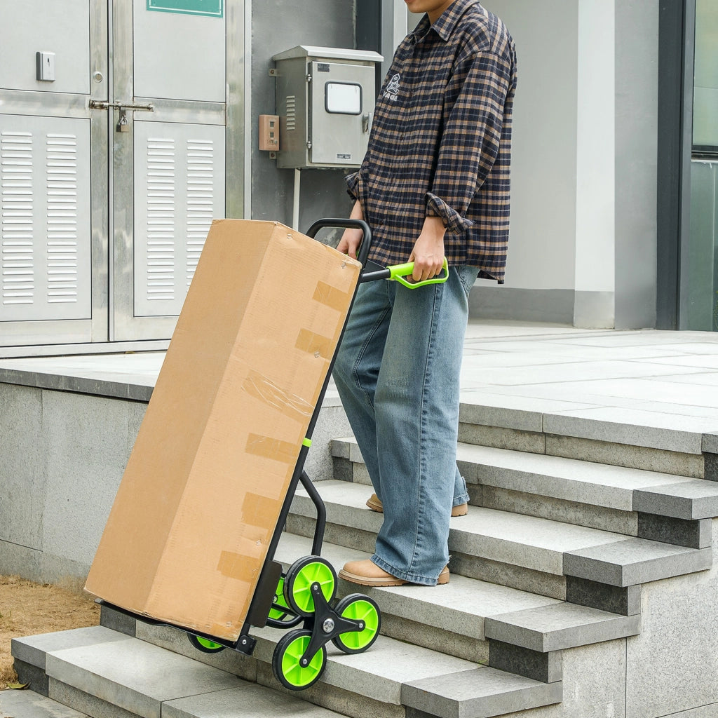 Carrello Portapacchi Pieghevole 6 Ruote ¨C Zephmum ¨C Verde 120kg Acciaio