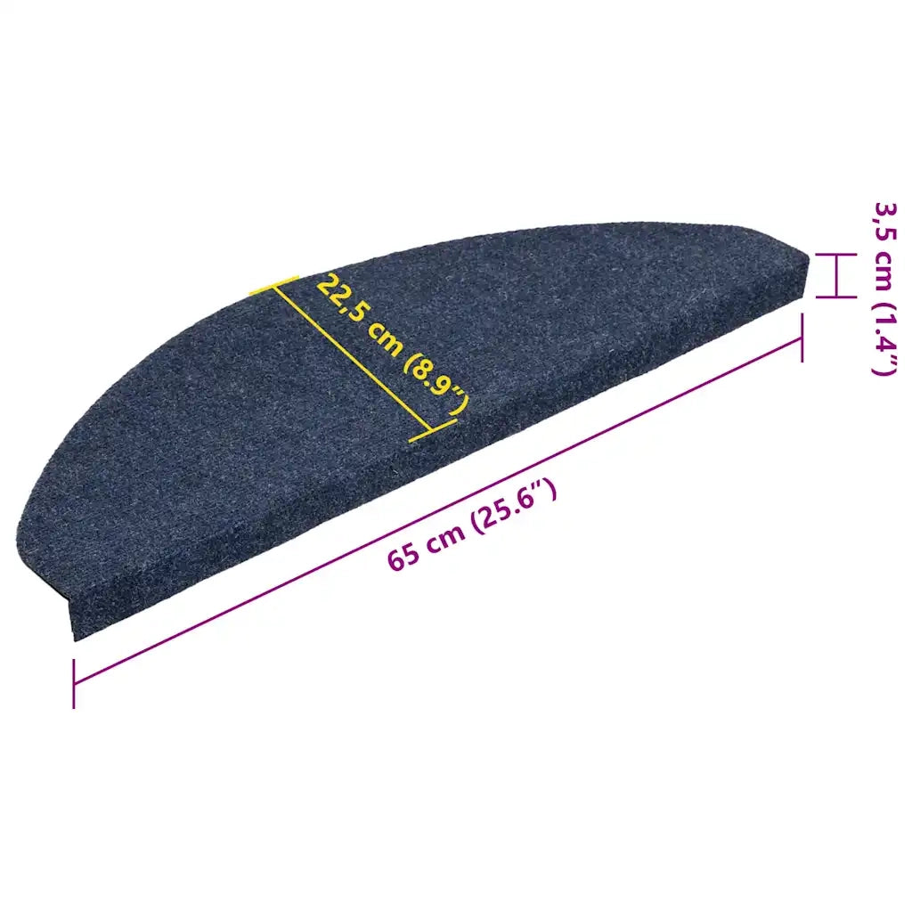 Tappetini Autoadesivi per Scale 15 pz | Gradini per Scale 65x22,5x3,5 cm Blu