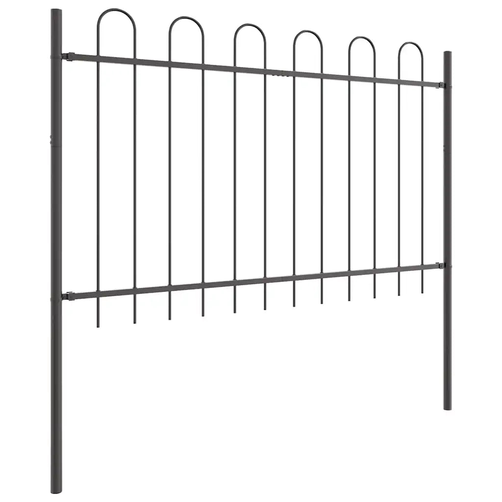 Recinzione per Giardino 9 pcs Grigio 15,3 x 1 m 3334175