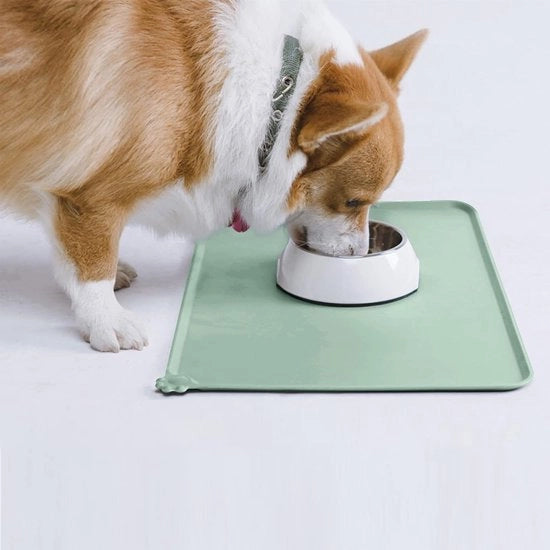 Mat di Alimentazione per Animali con Silicone Idrorepellente Antiscivolo