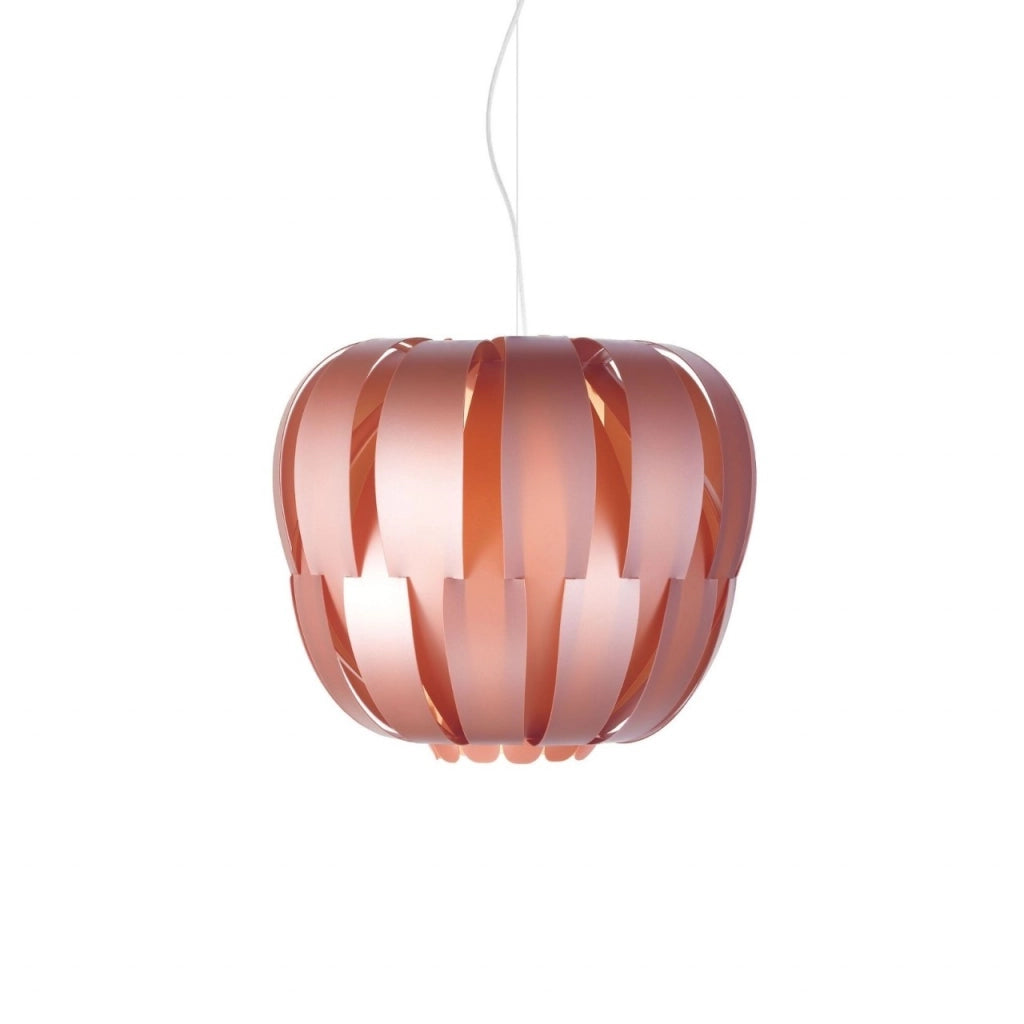 Sospensione 2 Luci Pink Metal in Metallo Cromato Cm. 60 x 54h