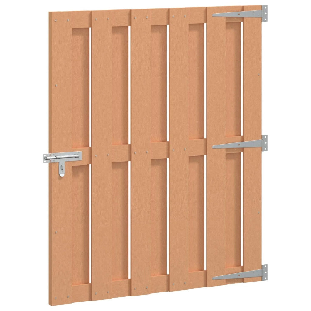 Cancello da giardino 100 x 112 cm WPC e Alluminio Marrone 42039050