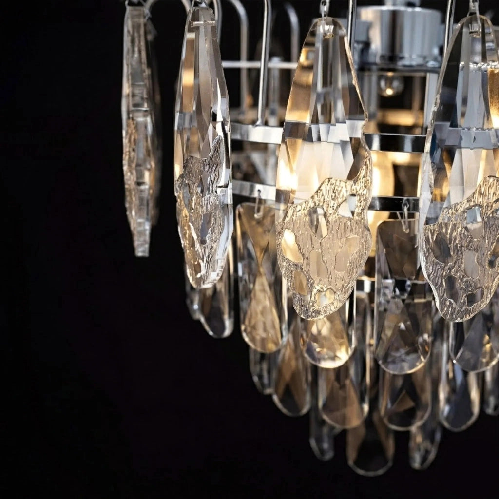 Lampada A Sospensione In Cristallo Swe077-cp 30cm Chrome