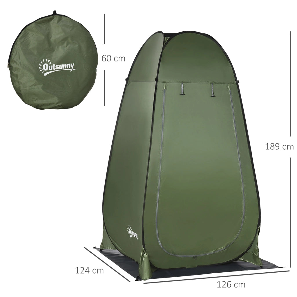 Tenda Doccia da Giardino ¨C Minimal ¨C Verde Scuro 126x124x189 cm