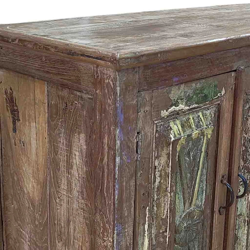 Credenza artigianale in legno 130x40x77h cm