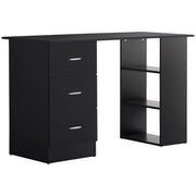 Scrivania con cassetti e ripiani ¨C Minimal ¨C Nero 120x50x76 cm