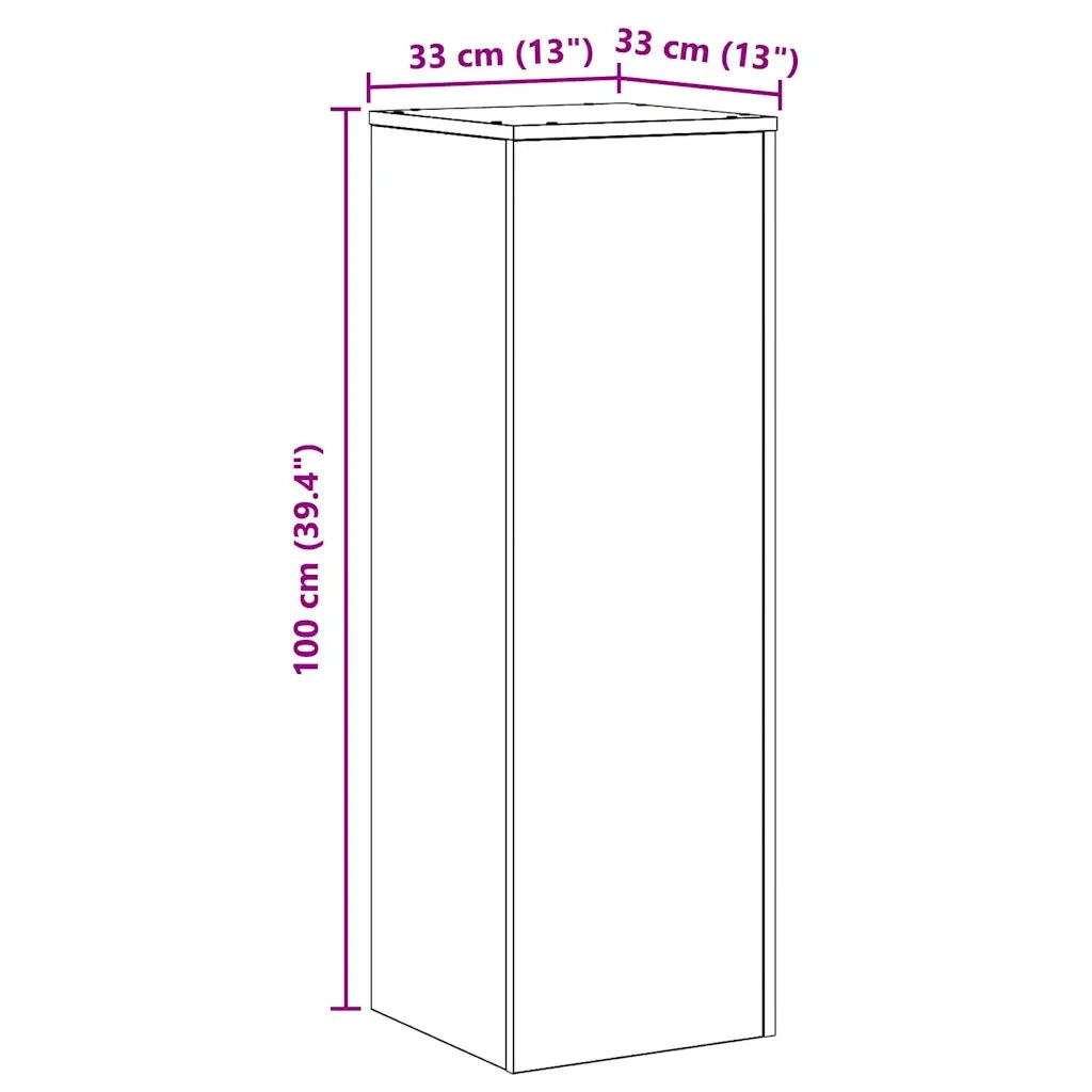 Supporto per piante | Sostegno per piante Grigio 33x33x100 cm in Truciolato