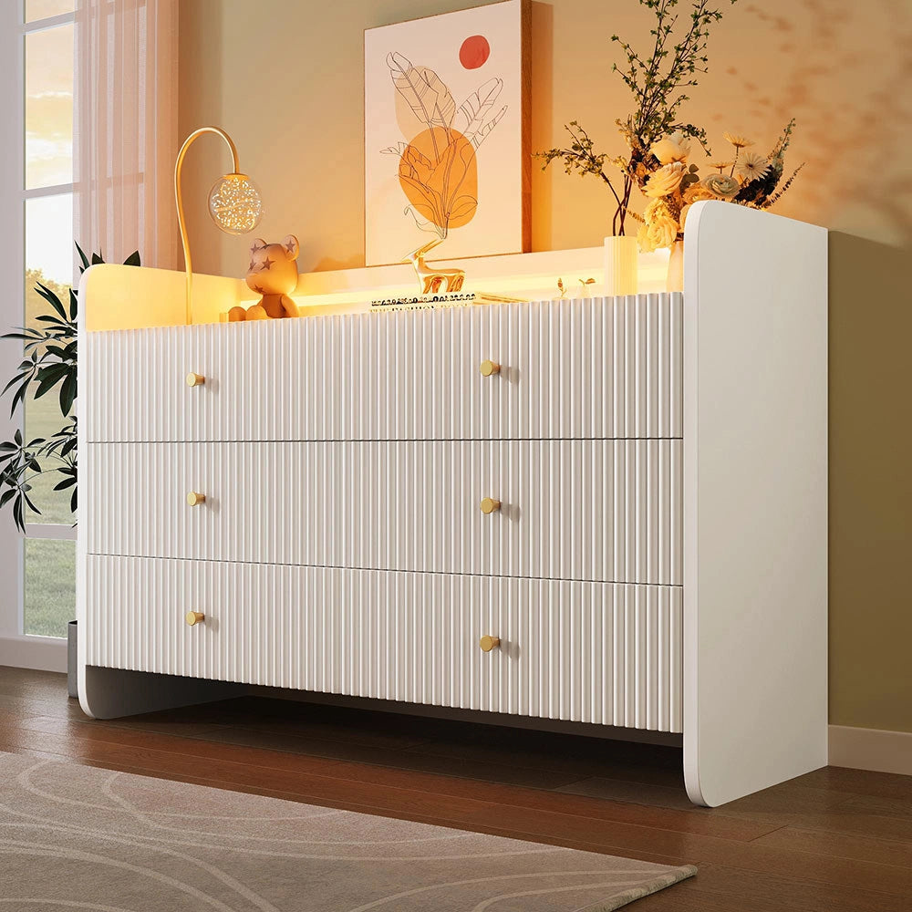 Buffet con LED - Xylo - 120??40??75 cm - Design Onde Bianco