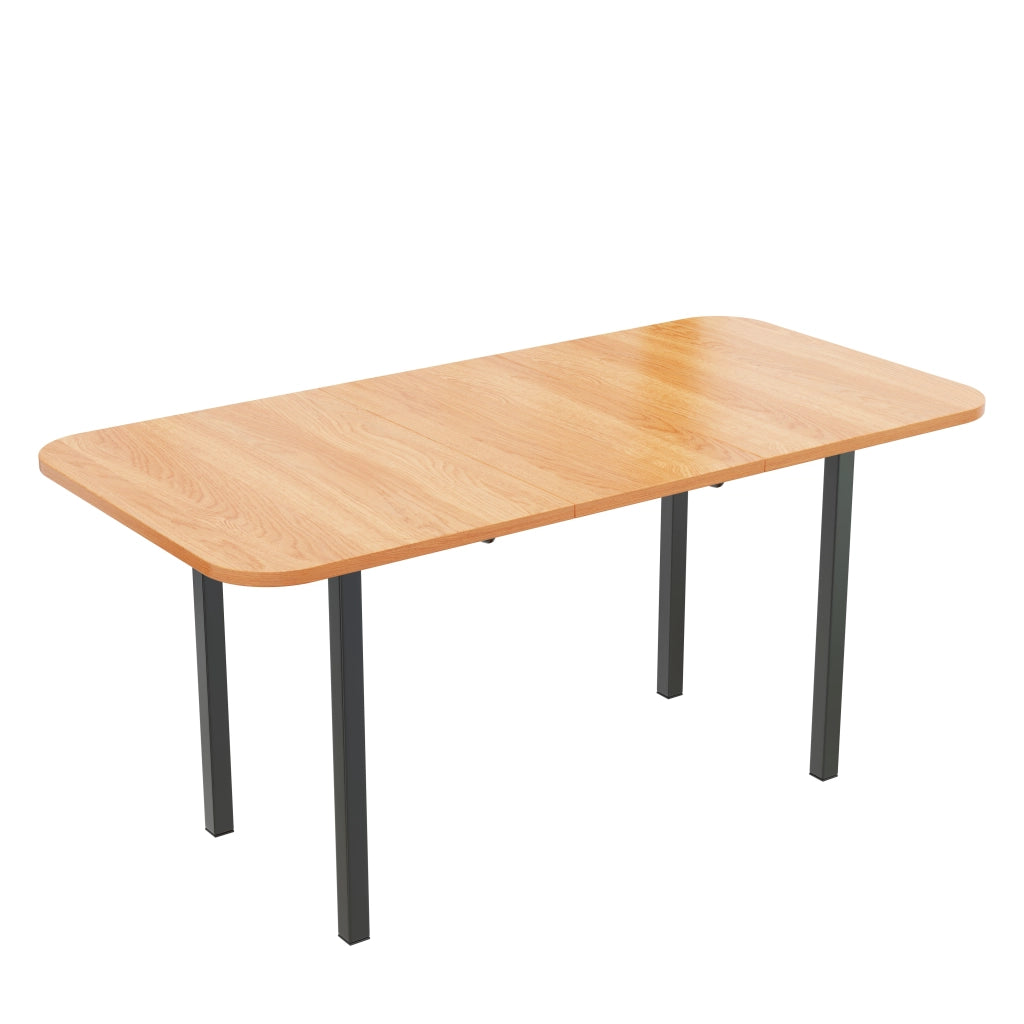 Tavolo da Pranzo Allungabile in Legno Naturale 120-160 cm ¨C Xylo ¨C Rettangolare, 4-6 Persone