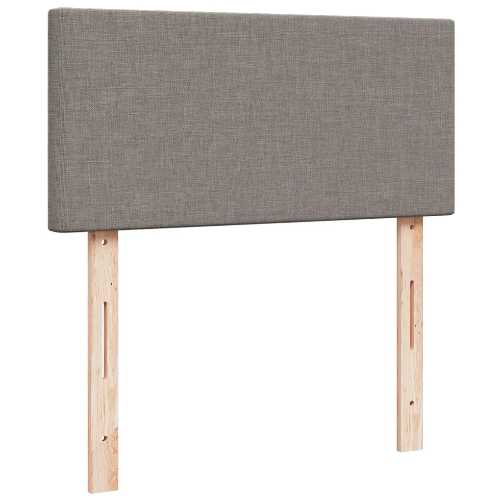 Struttura Letto Pouf con Materassi Tortora 200x200 cm Tessuto 3312833