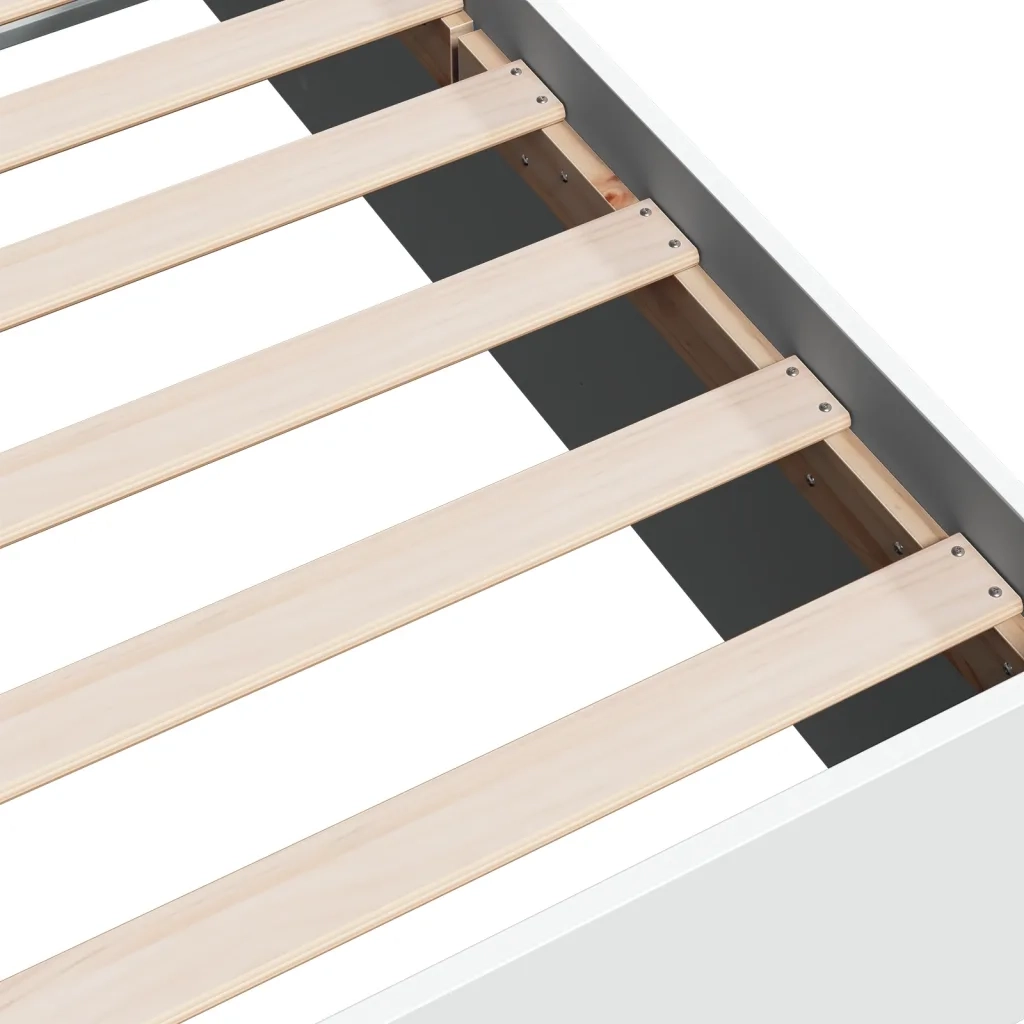 Giroletto-Struttura Letto Bianco 90x190 cm in Legno Multistrato 727965
