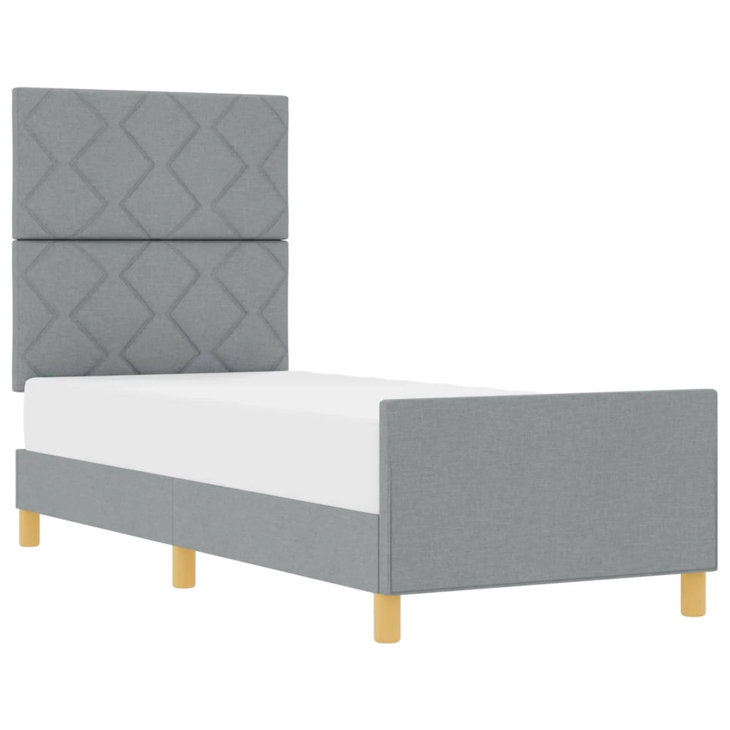 Struttura del letto Grigio chiaro 80 x 200 cm Tessuto 3344760