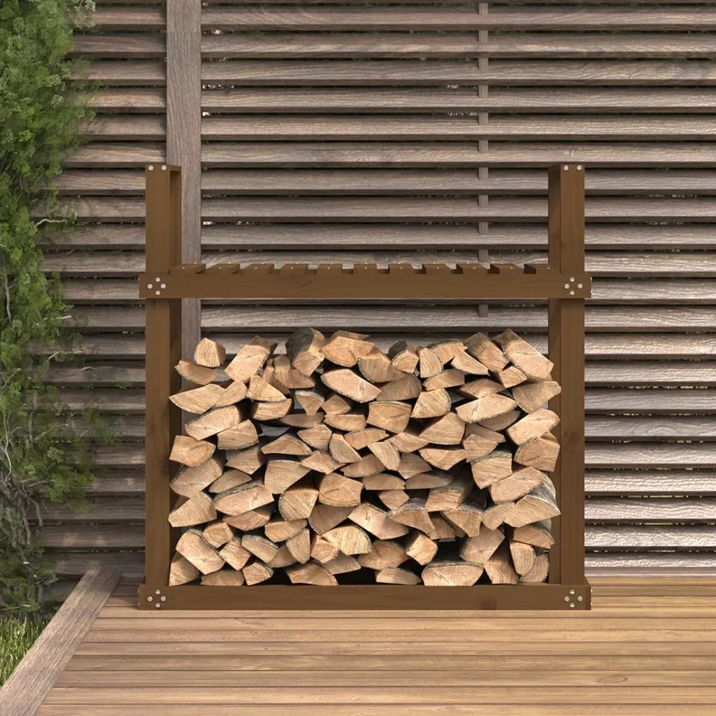 Portalegna Ambra 110x35x108,5 cm in Legno Massello di Pino CFW9835398