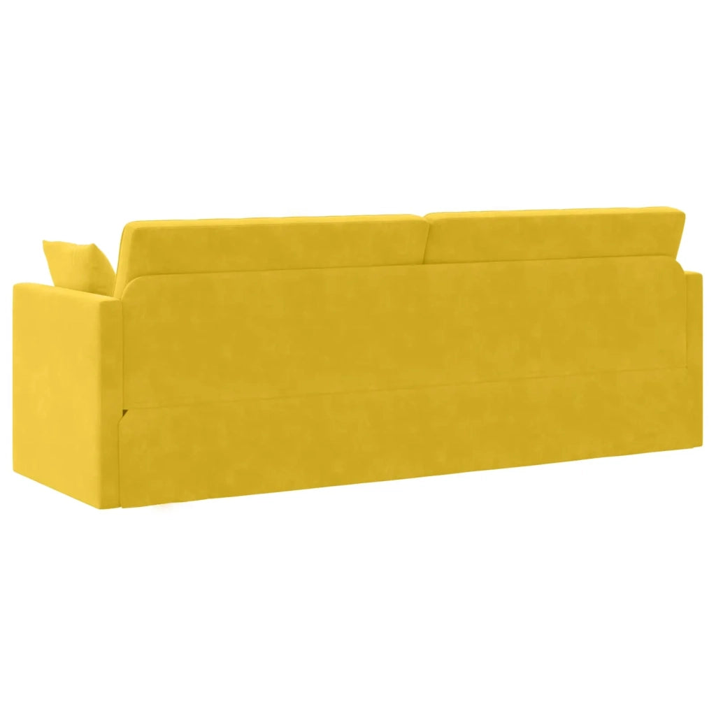 Divano-letto da pavimento Giallo 213 x 70 x 77 cm Velluto 4106731