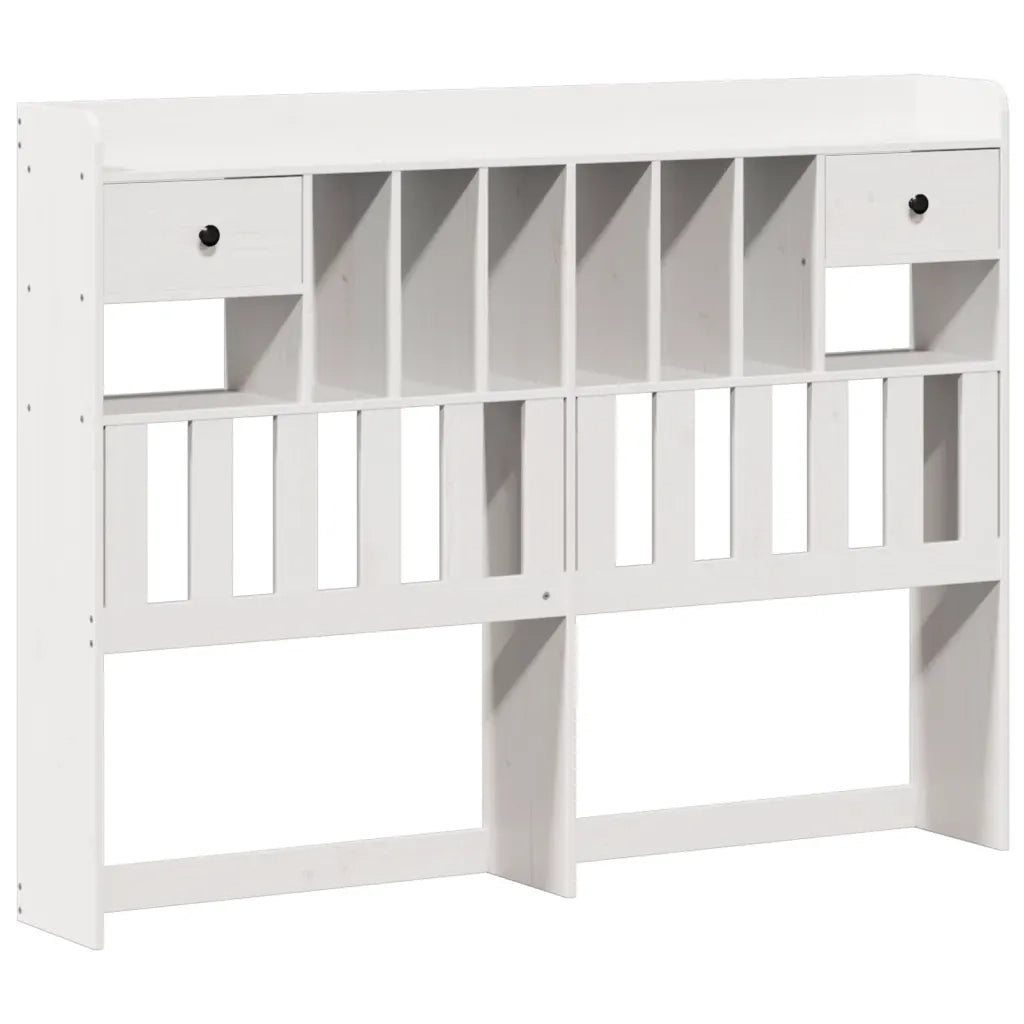 Letto Libreria senza Materasso Bianco 150x200 cm Legno di Pino 3323024