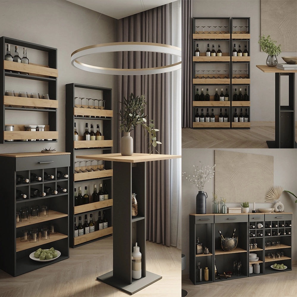 Vicco Tavolo da bar Bianco 45 x 110 cm