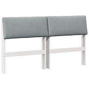 Testiera | Testata imbottita Grigio chiaro 160 cm Pino massello