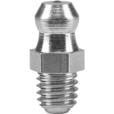 INGRASSATORE TIPO HYDRAULIK DIRITTO 'BLISTER' M6x1 - 10 pezzi- PRESSOL