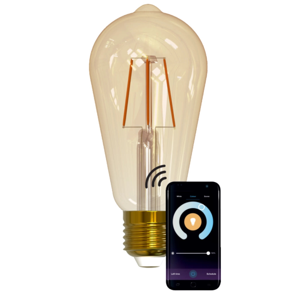 Lampadina LED Filament ST64 E27 WiFi Tuya 5,5W Polux