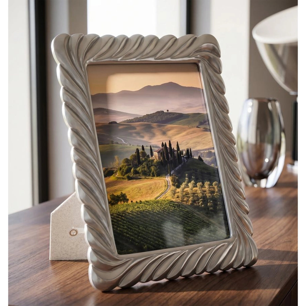 Cornice portafoto Carvy in resina argento 15x20