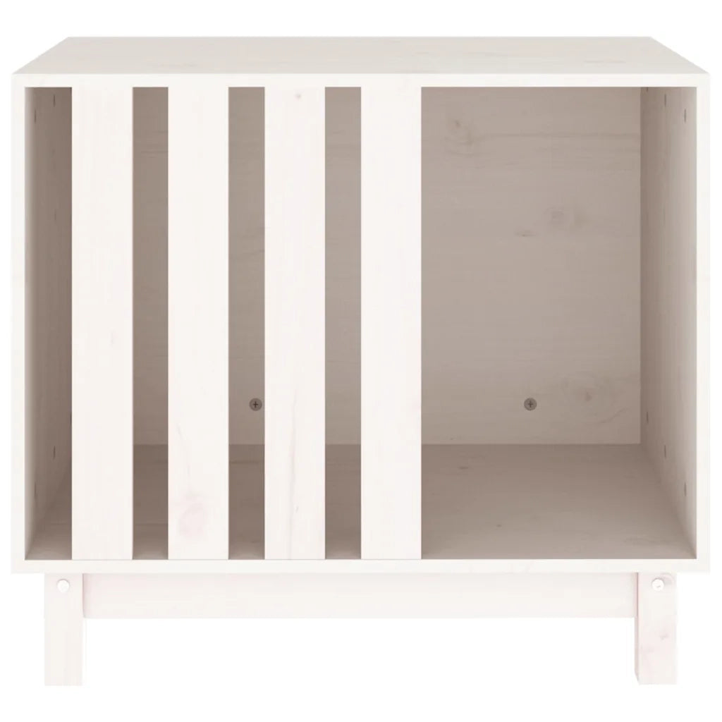 Casetta per Cani bianco 70x50x62 cm in Legno Massello di Pino 822482