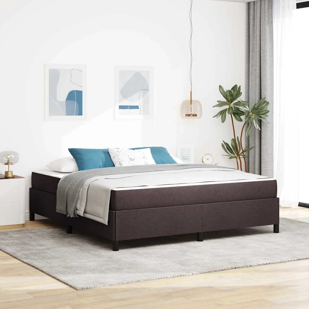 Letto a molle Marrone Scuro 180 x 200 cm Tessuto 3398881