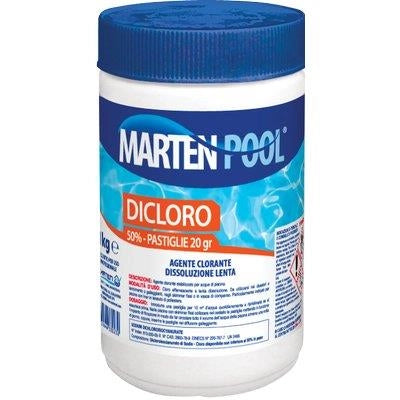 DICLORO X PISCINA PASTIGLIE MARTEN - KG 1=50XGR 20- 3 pezzi