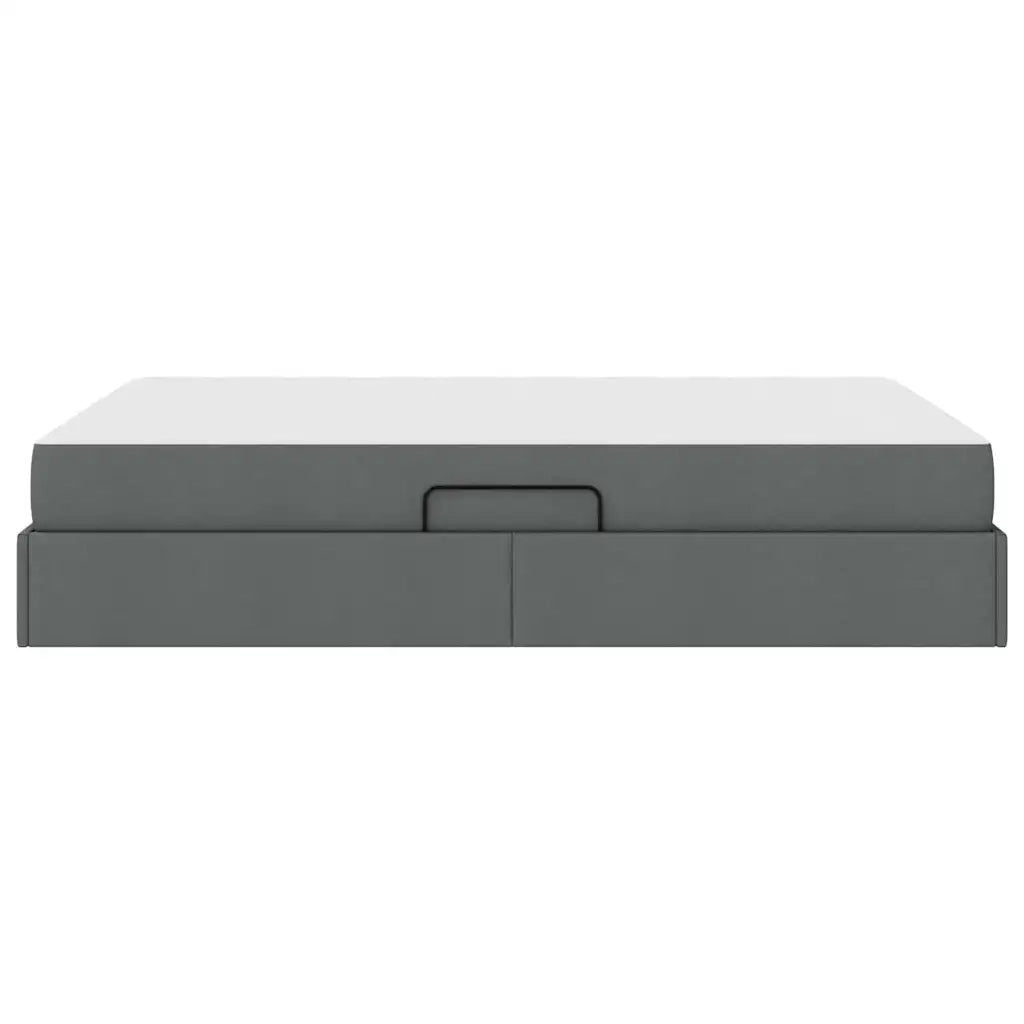 Letto con contenitore e materasso Grigio scuro 140 x 190 cm 3399659