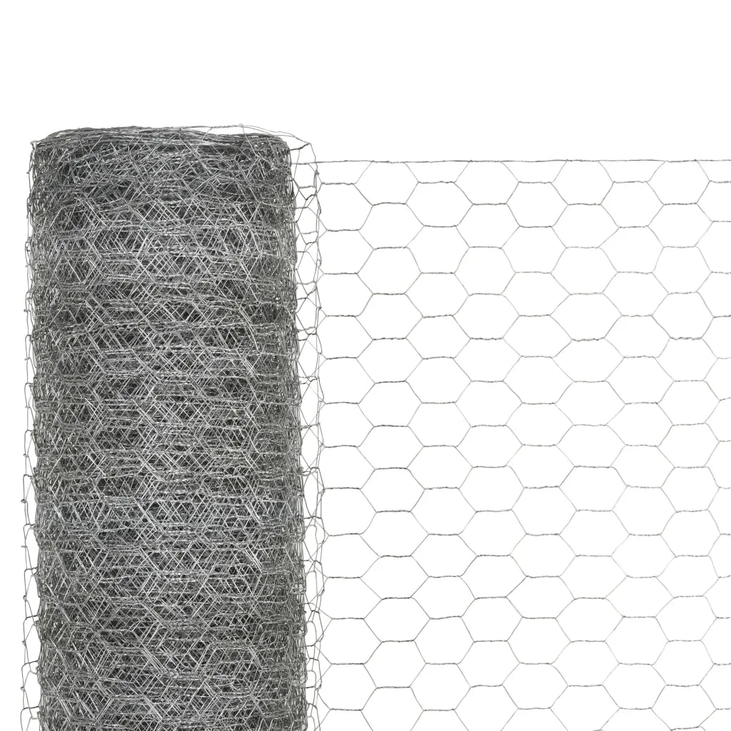 Recinzione da Giardino | Recinzione in Rete per Pollaio Acciaio Zincato 25x1,5m Argento