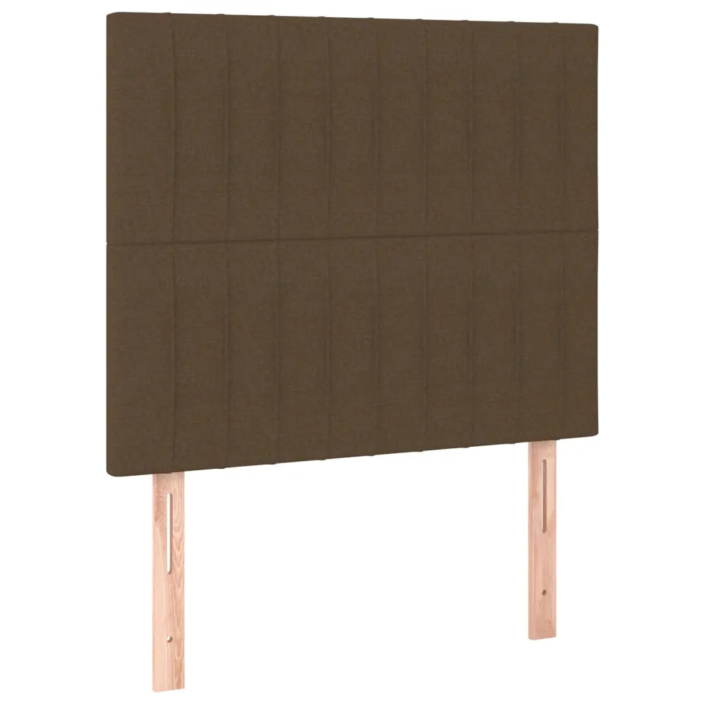 Testiera | Testata Marrone Scuro 80x5x118/128 cm Tessuto