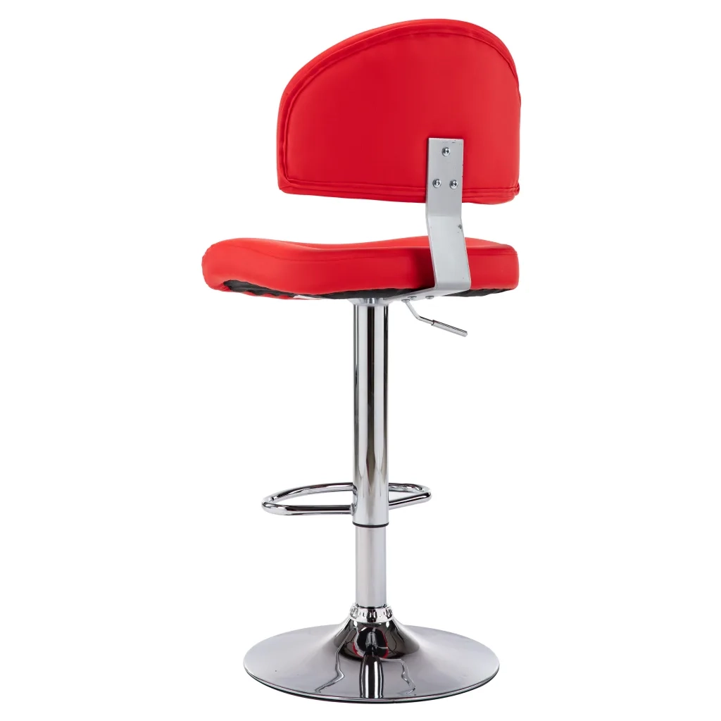Sgabello da Bar Rosso in Similpelle 249650