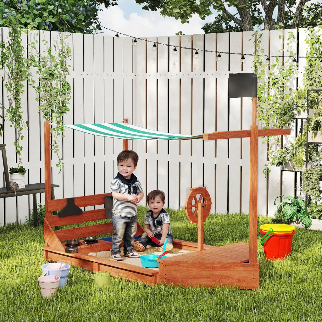 Set Gioco Giardino Piratenschiff ¨C zephmum ¨C Legno, Verde, 180x103x144.5 cm