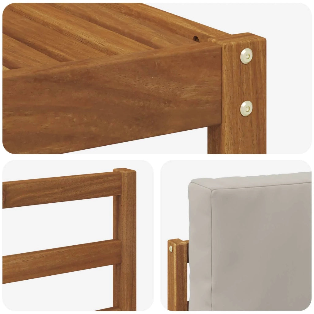 Set di divani da esterno 8 pcs Grigio Naturale e Chiaro 3366134