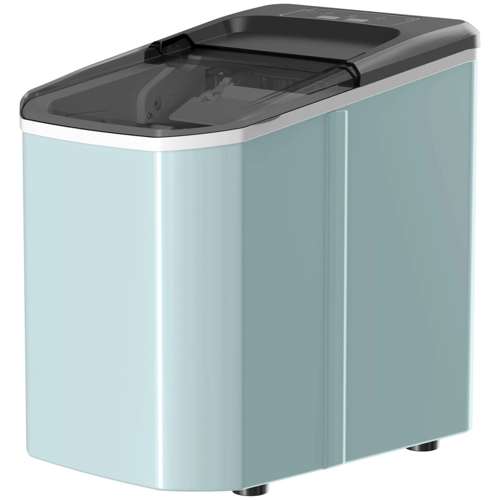 Macchina per il Ghiaccio Autopulente ¨C Minimal ¨C 12 kg/24h, 9 cubetti in 7 minuti, 2 formati, 1.5L, blu