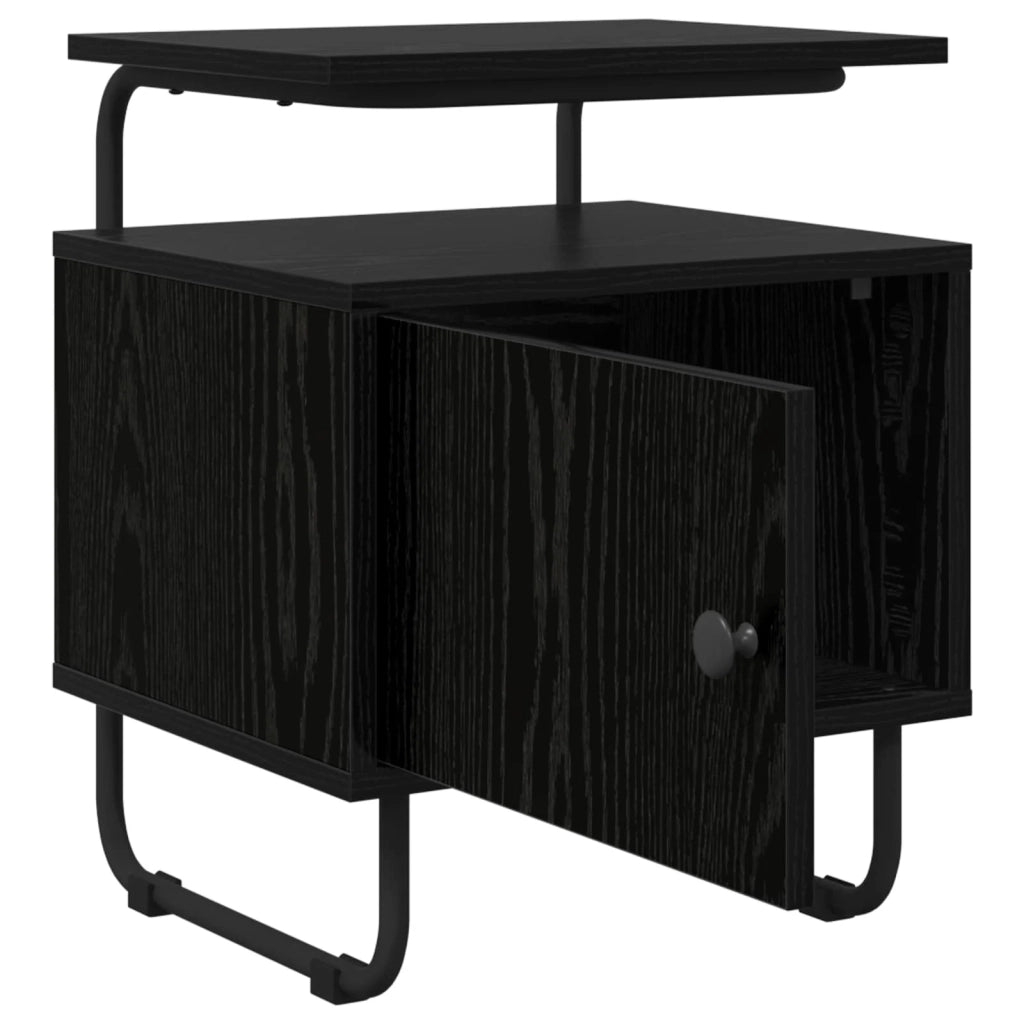 Armadio da Notte 2 pz Rovere Nero Legno ingegnerizzato 8007636