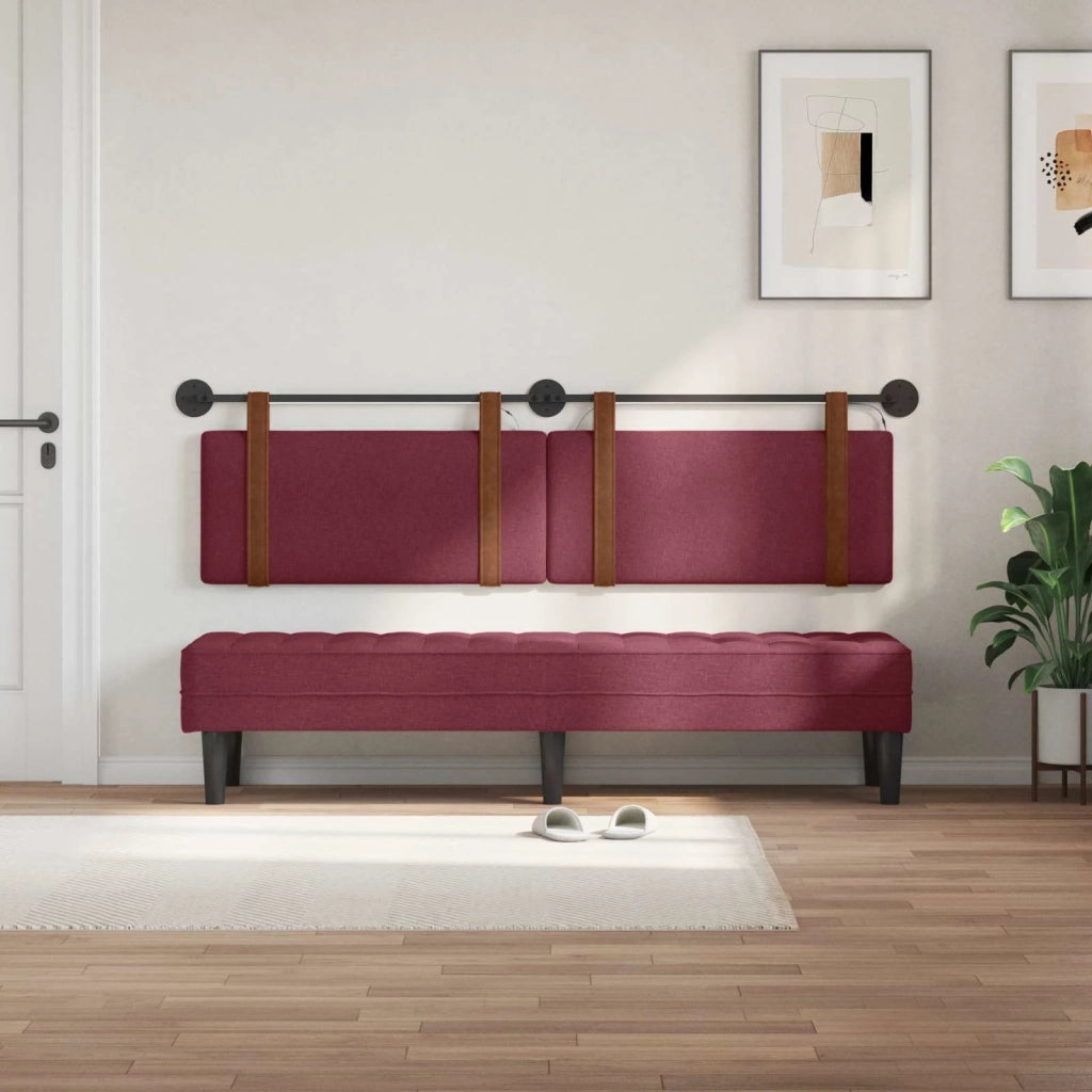 Testiera sospesa Con luce LED Rosso Vino PU Antico 3424017
